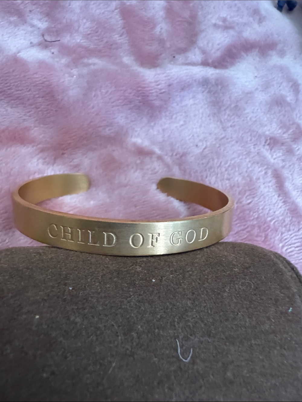 Gold "Child of God" Cuff Bracelet